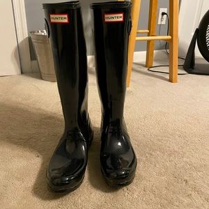 Worn 1x Women’s HUNTER Original Tall Rain Boots size US 10